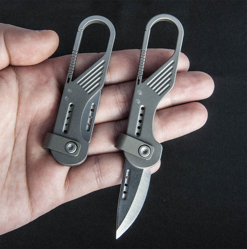 Edc Carry Essentials - Брелок из титанового сплава, мини-складной нож,