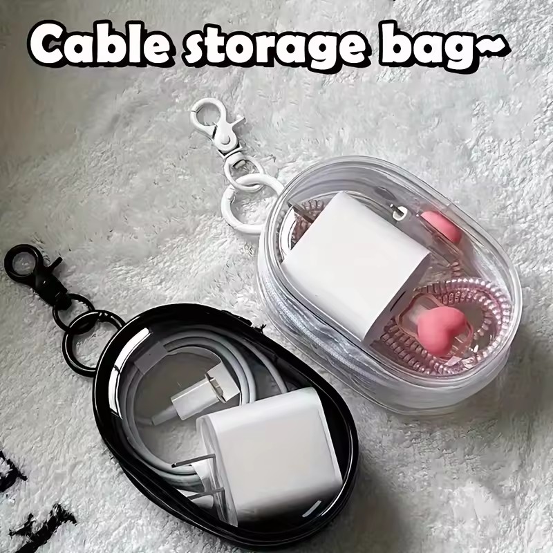 Cable Winder Keychain - Портативная мини-сумка для хранения на молнии